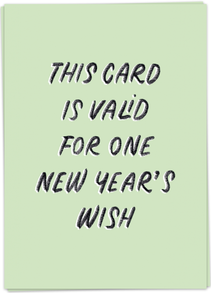 New Year's wish - Kaart Blanche