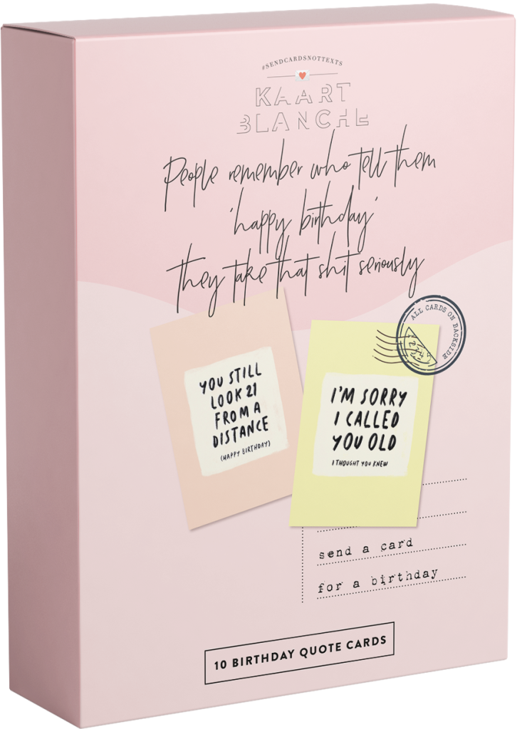 Birthday Quote Box Kaart Blanche