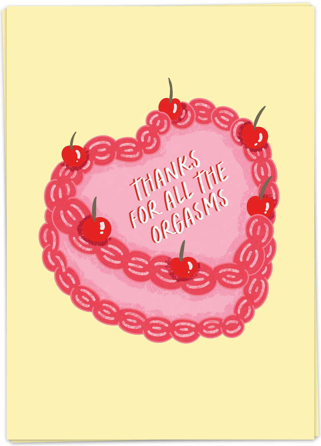 Orgasms cake kaart blanche