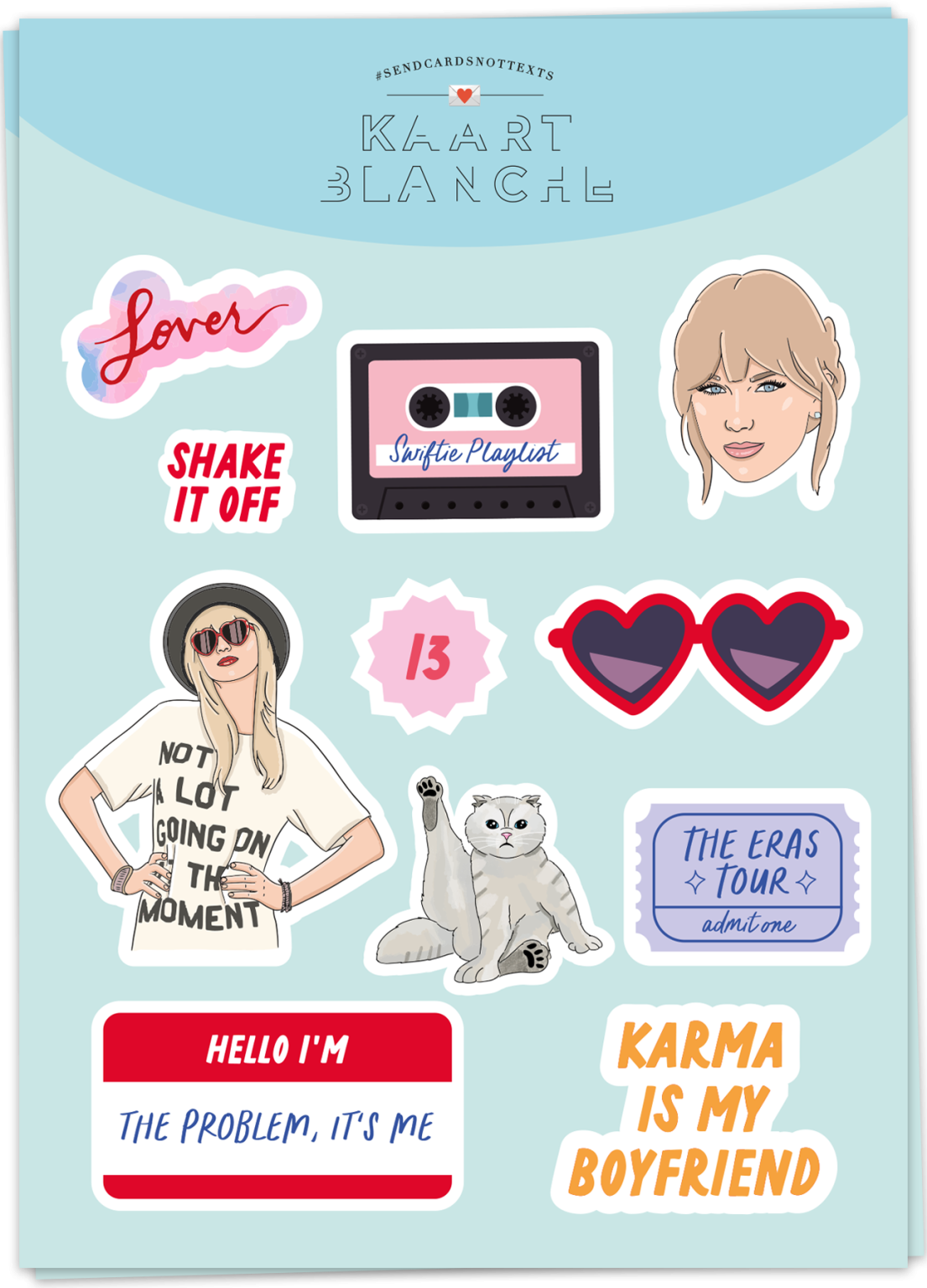 Taylor sticker sheet kaart blanche