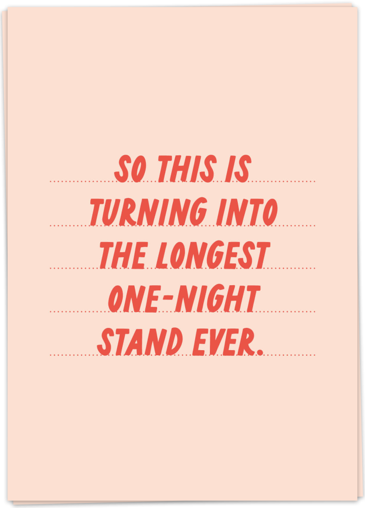 One night stand Kaart Blanche