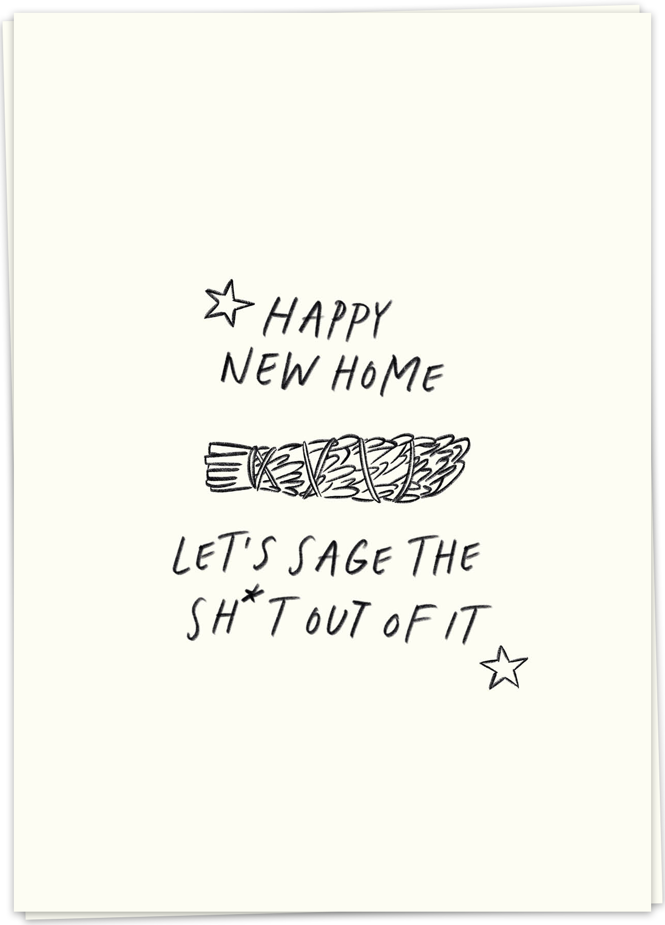 KB-H17 - kaart blanche wenskaart - home sage - single