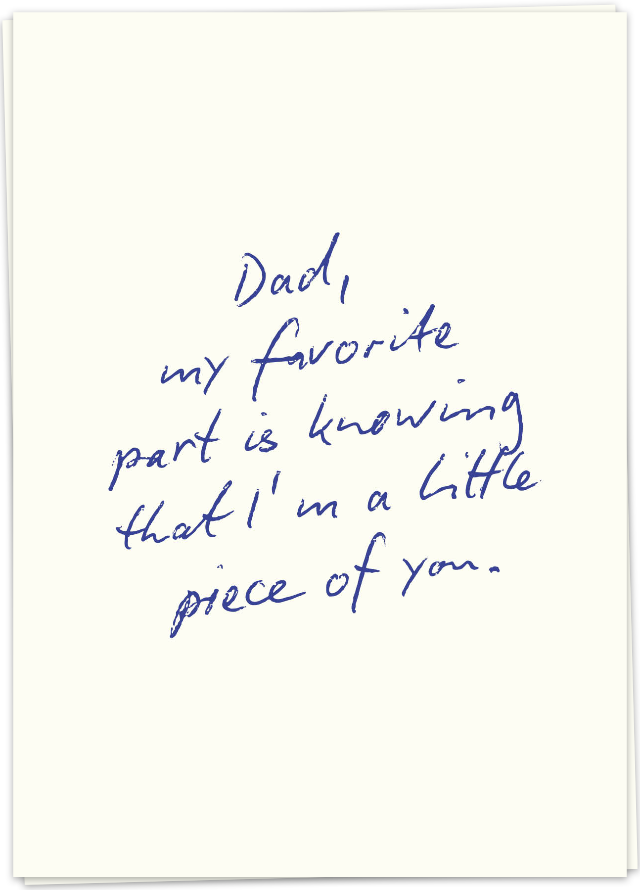 KB-SPMFD38 - kaart blanche wenskaart - dad piece of you - single