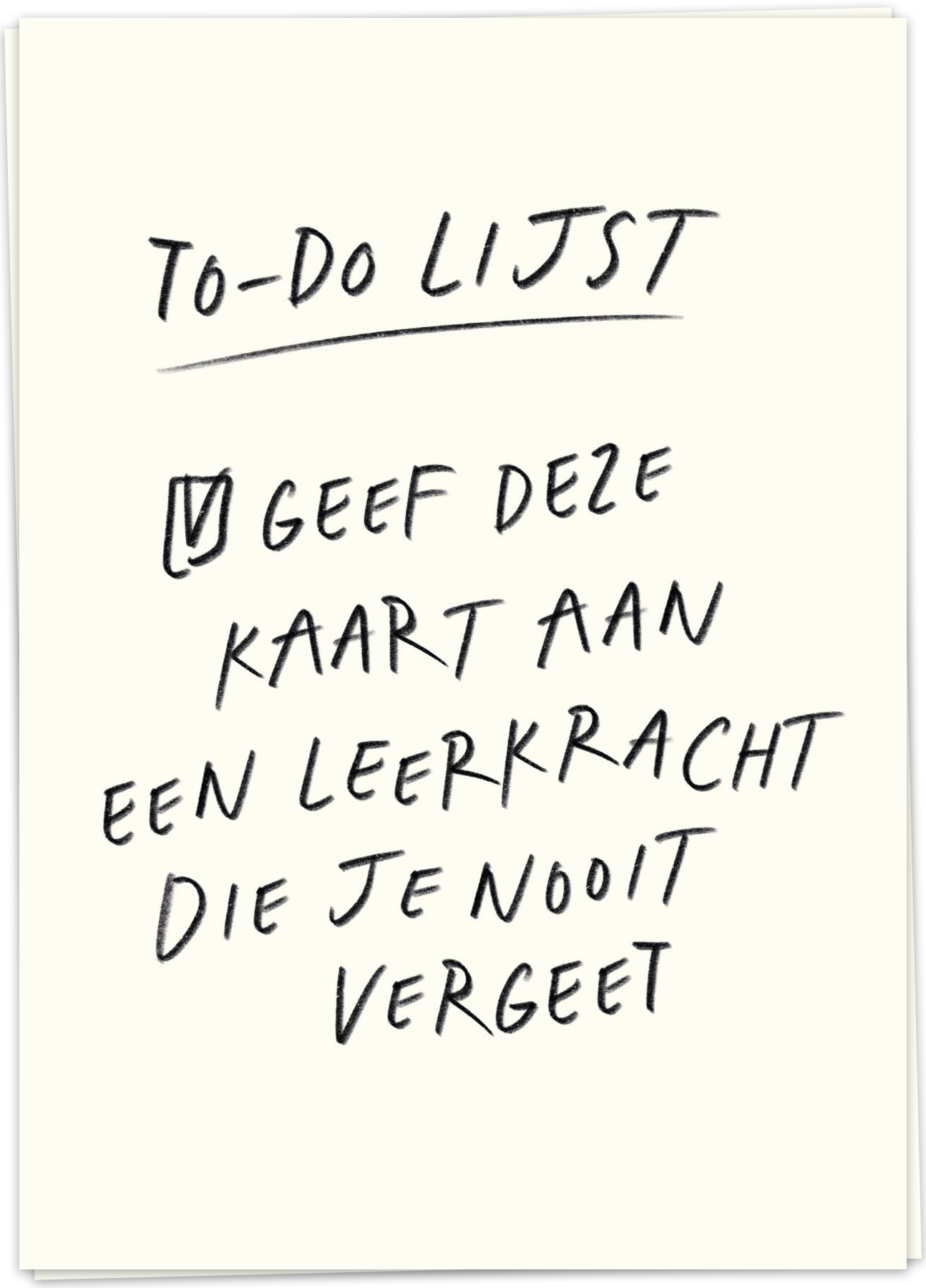 KB-GRA17NL - kaart blanche wenskaart - card to teacher - single