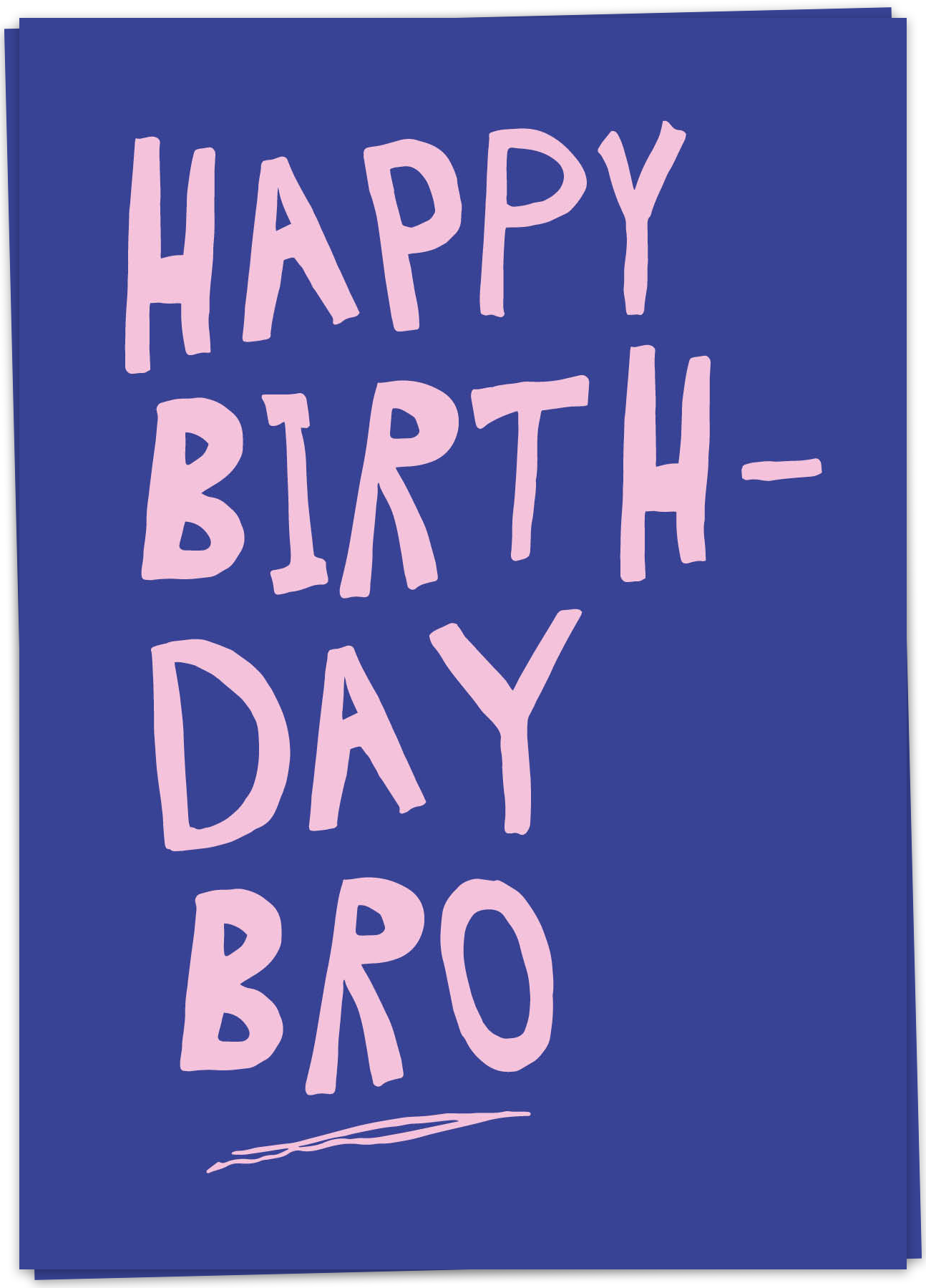 KB-HB93 - kaart blanche wenskaart - birthday bro - single