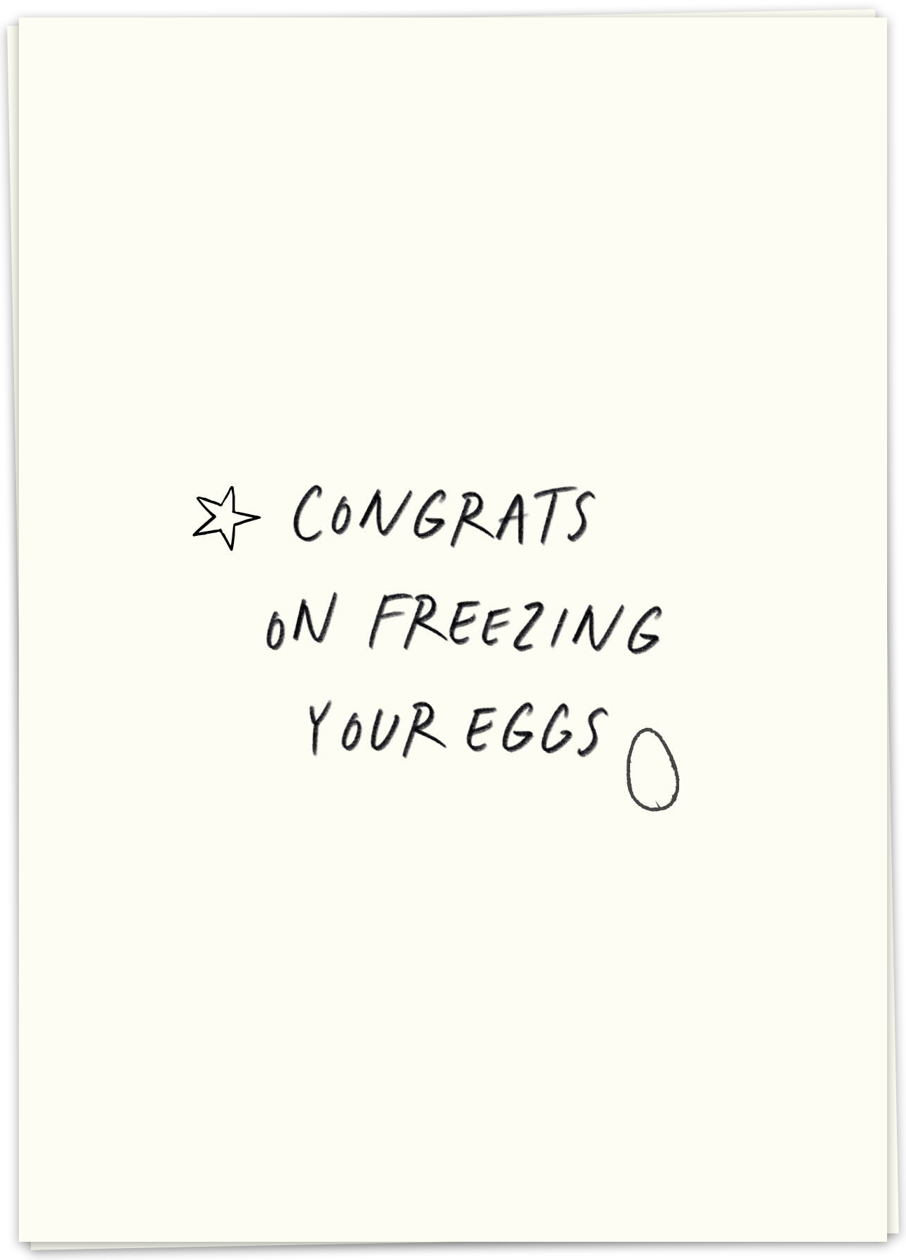 KB-PH14 - kaart blanche wenskaart - congrats eggs - single